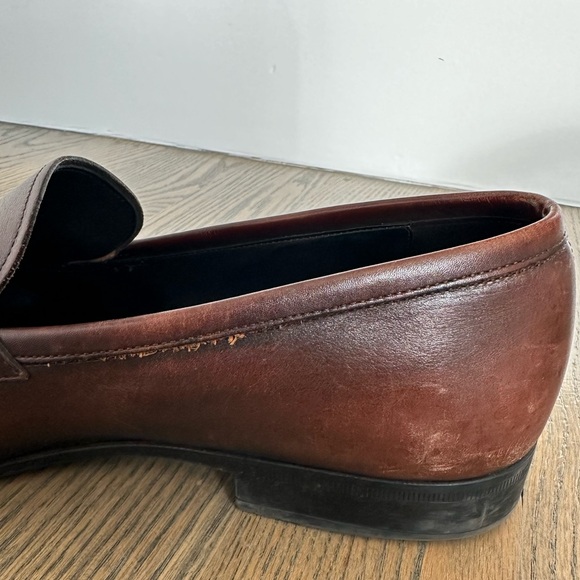 Ferragamo Slip-on Leather Loafers, Size US 12 - Picture 14 of 16